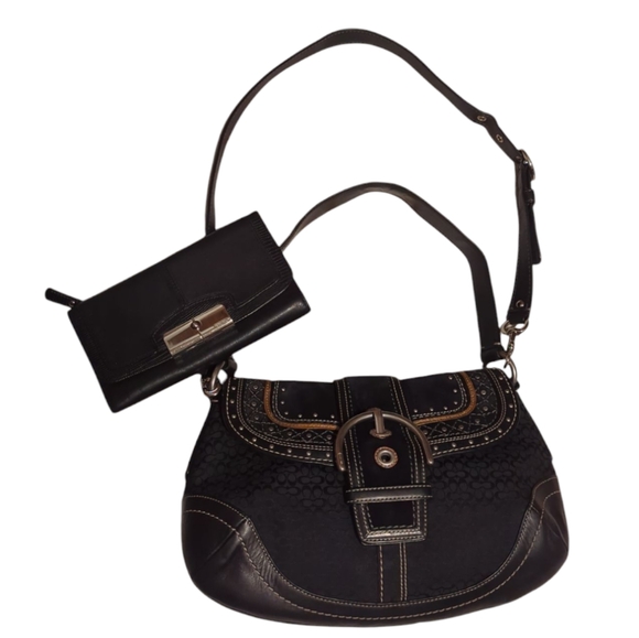 Vintage Coach Soho Bag With Removable Strap And Free Coach Wallet - Authentic - Picture 9 of 17